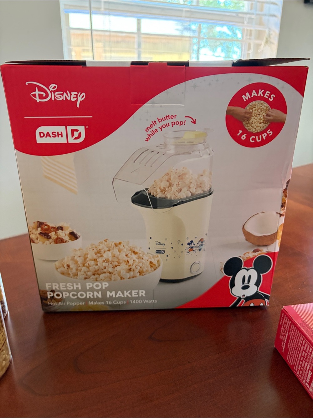 Disney Cream and Black Mickey Fresh Popcorn Maker